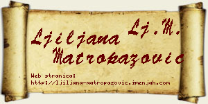 Ljiljana Matropazović vizit kartica